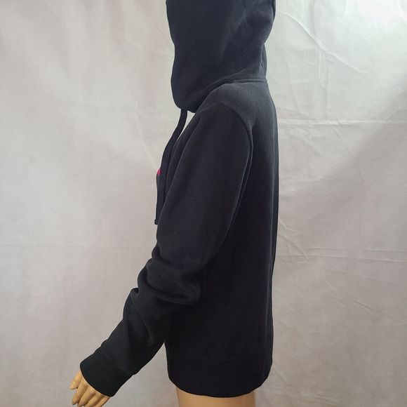 The North Face Women's (M) Black & Hot Pink Embroidered Logo Full Zip Hoodie - Picture 6 of 13